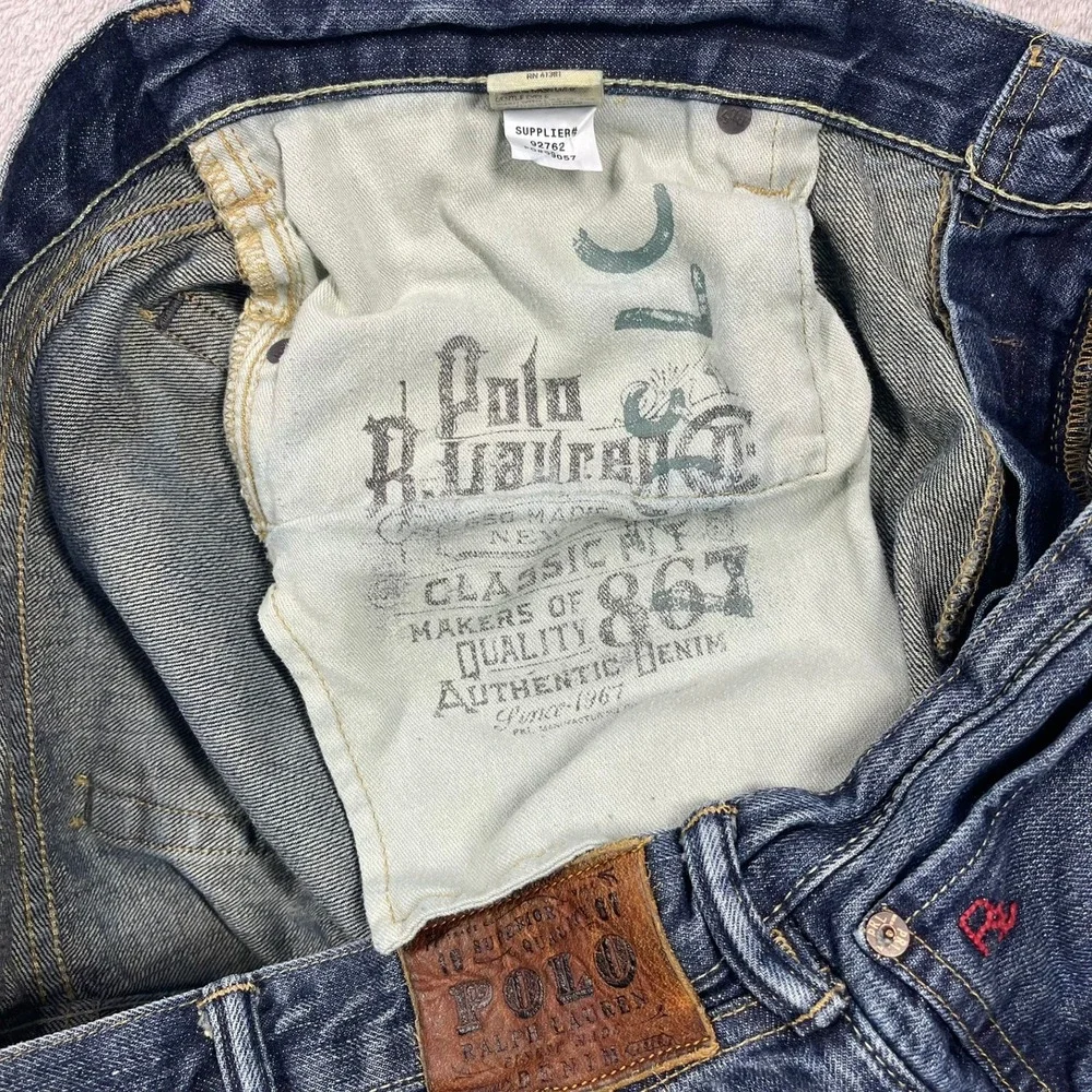 Polo Ralph Lauren Jeans Men 40x32(30.5) Blue 867 Classic Fit Straight Leg Denim